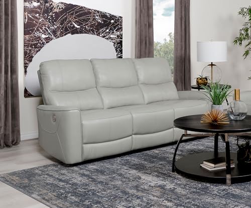 Coaster Home Furnishings Greenfield Upholstered Power Reclining Sofa Ivory