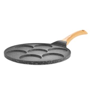 dechous 1pc seven-hole egg frying pan outdoor cooking stove non stick frying pans non stick skillets outdoor cookware frypan nonstick one egg frying pan flat skillet bakelite mold dumpling