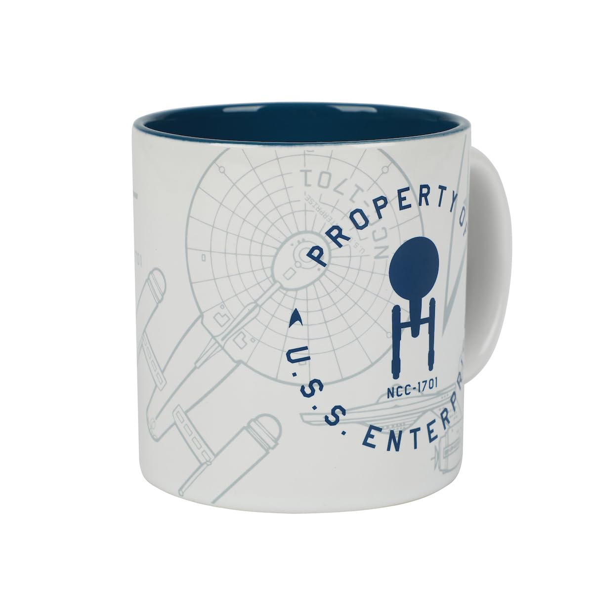 Star Trek The Original Series Property Of The USS Enterprise 16 Oz White Coffee Mug