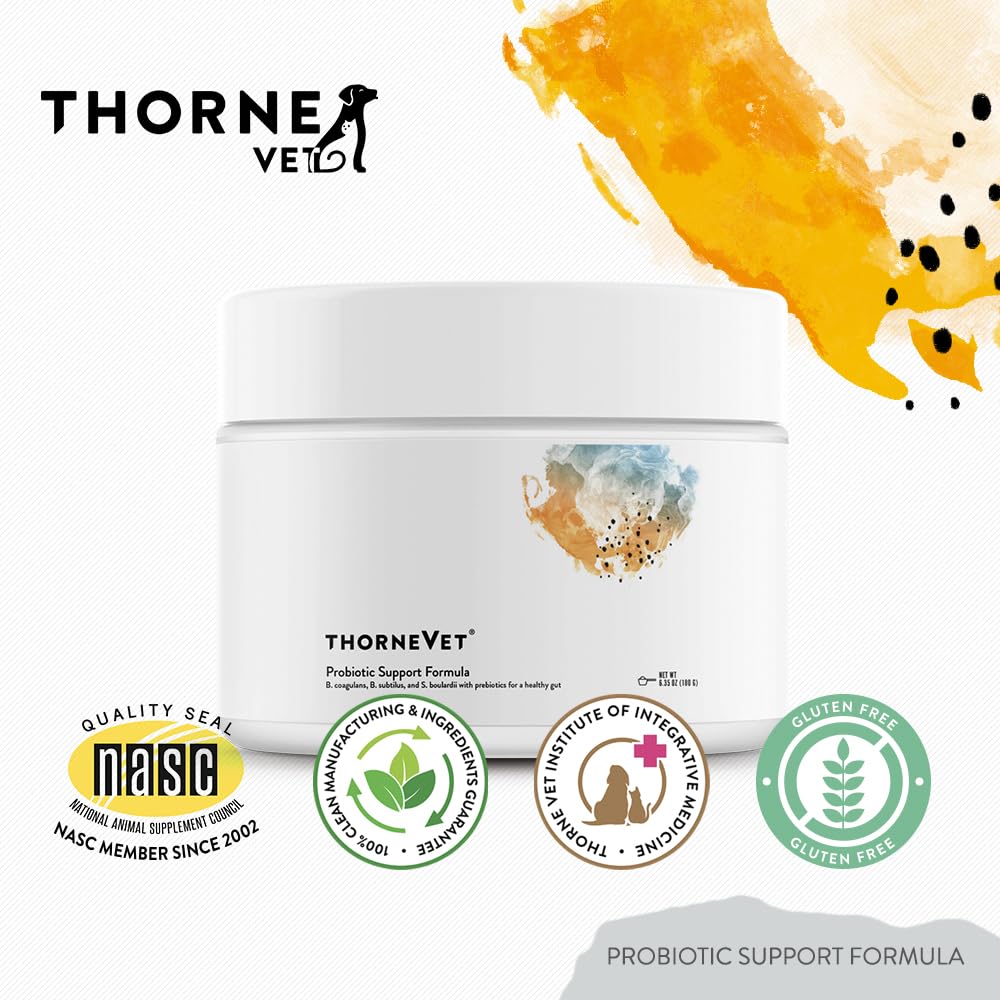 ThorneVET Probiotic Support Formula – Gastrointestinal Support for Dogs, Cats & Horses, Powder, Natural