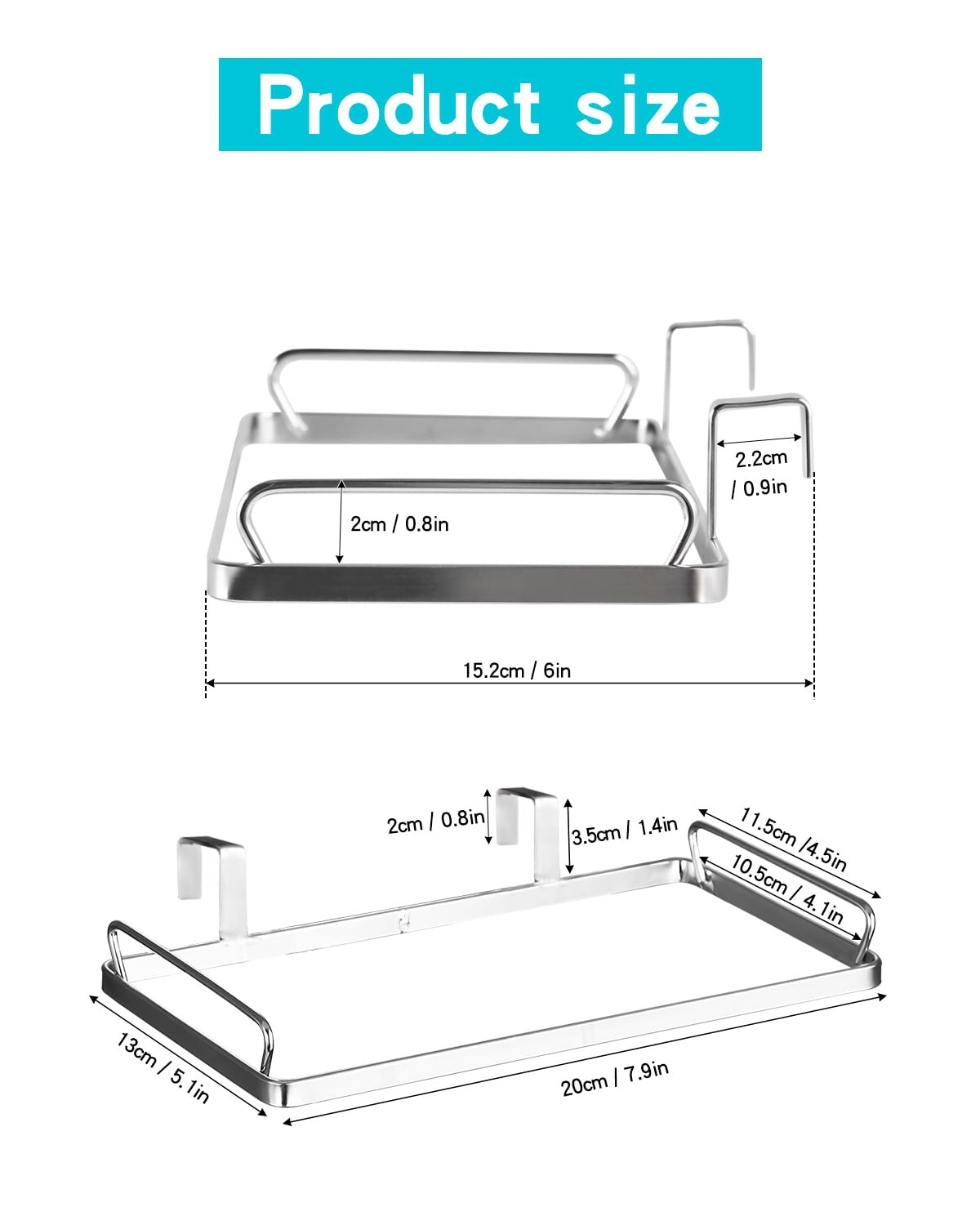 YQh Trash Bag Holder,Trash Bag Holder Rack Kitchen Trash Can Small Trash Container for Kitchen Cabinet Door and Cabinet Under Sink Bag Holder (1)