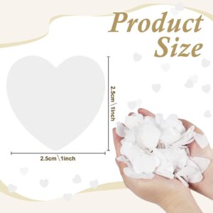 7.5 Oz White Heart Shaped Confetti,27000Pcs Biodegradable Wedding Confetti with A Blue Yarn Bag,Flame Retardant Tissue Paper Confetti for Wedding,Valentine,Celebrations Party