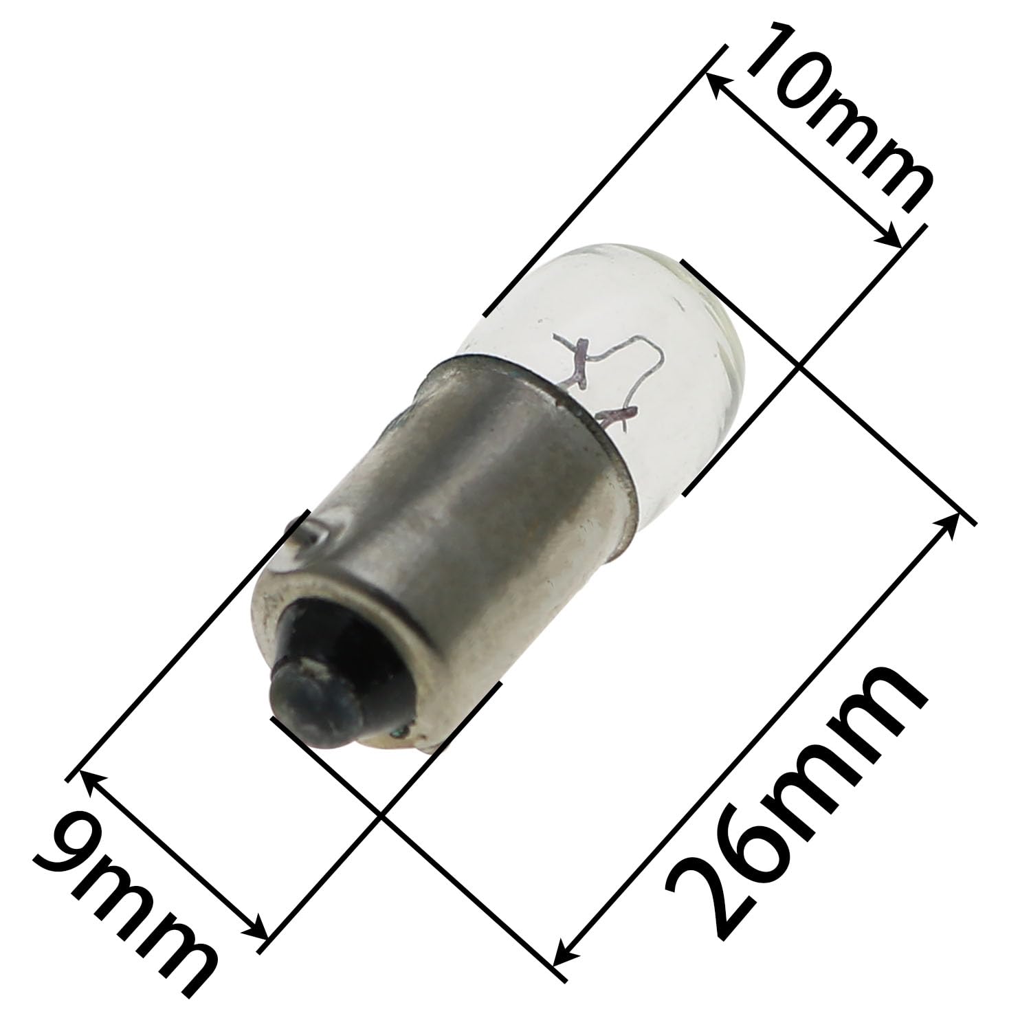 MEETOOT 10PCS Bayonet Mount Bulb P13.5S Bayonet Small Bulb 12V 0.25A 3W Suitable for Flashlight and Emergency Light