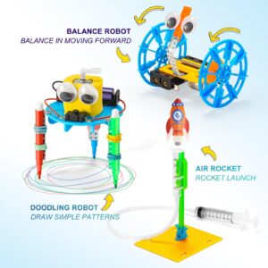 STEM Kits for Kids Age 8-10, STEM Robotics for Kids Age 8-12, Science Kits for Kids 5-7, STEM Toys for Boys Age 7 8 9 10 12 13 14 Girls Gifts, Robot Building Crafts Engineering Electric Motor Kit 6-8