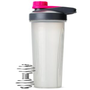 mr. pen- shaker bottles for protein mixes with twist cap, 28 oz, gray & pink protein shaker bottle with wire whisk ball, mixer bottle, protein shake bottles, protein bottle, protein shake bottle