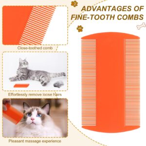 RMERVE 100 Pcs 5 Colors Double Side Tooth Pet Flea Comb Bulk for Cats Dogs Lice and Tick Comb for Small Cats Dogs Kitten Indoor