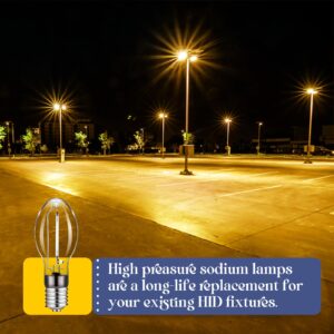 Rossesay LU150/MOG 150 Watt High Pressure Sodium Light Bulb, Mogul Base (E39) Light Bulb, ANSI Code S55, 2100K Outdoor Street Light Bulb, 20000 Life Hours,16000 Lumen