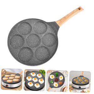 DECHOUS 1pc Seven-hole Egg Frying Pan Outdoor Cooking Stove Non Stick Frying Pans Non Stick Skillets Outdoor Cookware Frypan Nonstick One Egg Frying Pan Flat Skillet Bakelite Mold Dumpling