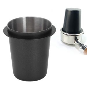 Dosing Cup, 58mm Stainless Steel Coffee Dosing Cup Coffee Machine Handle Dosing Tool Accessory Powder Receiving Cup Espresso Coffee Accessrioes for Coffee Machine Home Coffee