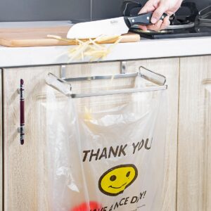 YQh Trash Bag Holder,Trash Bag Holder Rack Kitchen Trash Can Small Trash Container for Kitchen Cabinet Door and Cabinet Under Sink Bag Holder (1)