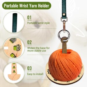 Portable Wrist Yarn Holder,Wrist Pendant Yarn Holder Spinner,Portable Yarn Holder with Wrist Strap,Mini Minder Prevents Magnetic Yarn Pendulum for Every Knitting and Crochet Enthusiast