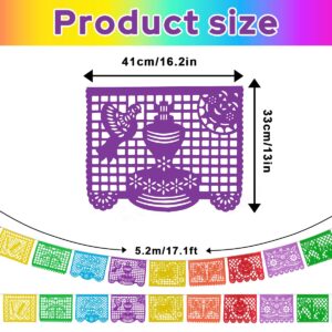 YADECOMA 6 Packs 108 Ft Fiesta Party Decorations Mexican Party Banners Papel Picado Banners Cinco De Mayo Decorations Dia De Los Muertos Decor Mexico Halloween Banner Birthday Party Decorations