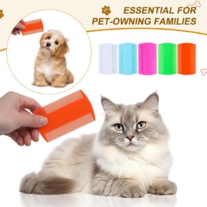 RMERVE 100 Pcs 5 Colors Double Side Tooth Pet Flea Comb Bulk for Cats Dogs Lice and Tick Comb for Small Cats Dogs Kitten Indoor