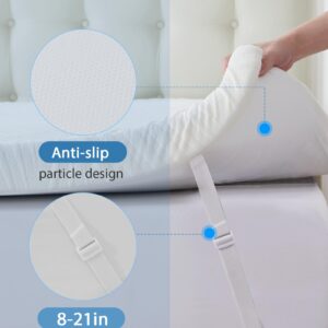 3 Inch Gel Memory Foam Mattress Topper Queen Size,Waterproof Mattress Pad Cover for Pressure Relief, Bed Protector Topper with Removable ，Soft & Sleep Peacefully