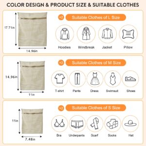 6-Piece Laundry Bag, Durable Organic Cotton Mesh Laundry Bag, Sturdy Zipper, Breathable Mesh, Exquisite Laundry Bag for Underwear, Clothes, Pants, Shoes and Socks