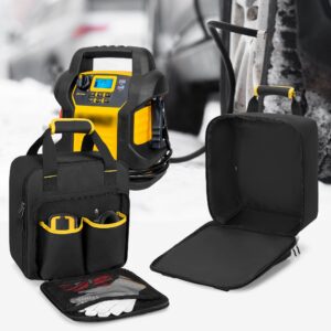 Rexmica Air Compressor Carrying Bag Compatible with DEWALT DCC020IB 20V Max Tire Inflator, Portable Storage Bag Compatible with DEWALT DXAEJ14 Digital Portable Power Station Jump Starter