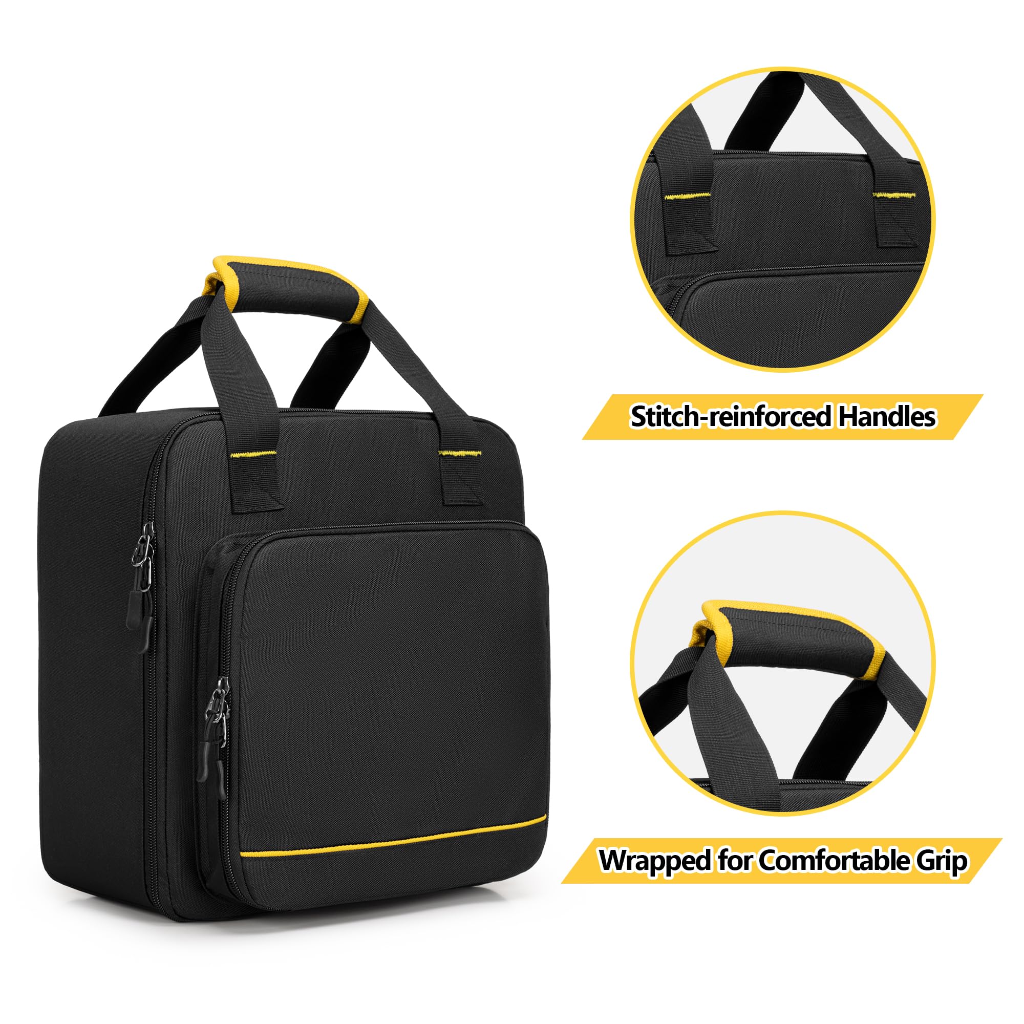 Rexmica Air Compressor Carrying Bag Compatible with DEWALT DCC020IB 20V Max Tire Inflator, Portable Storage Bag Compatible with DEWALT DXAEJ14 Digital Portable Power Station Jump Starter