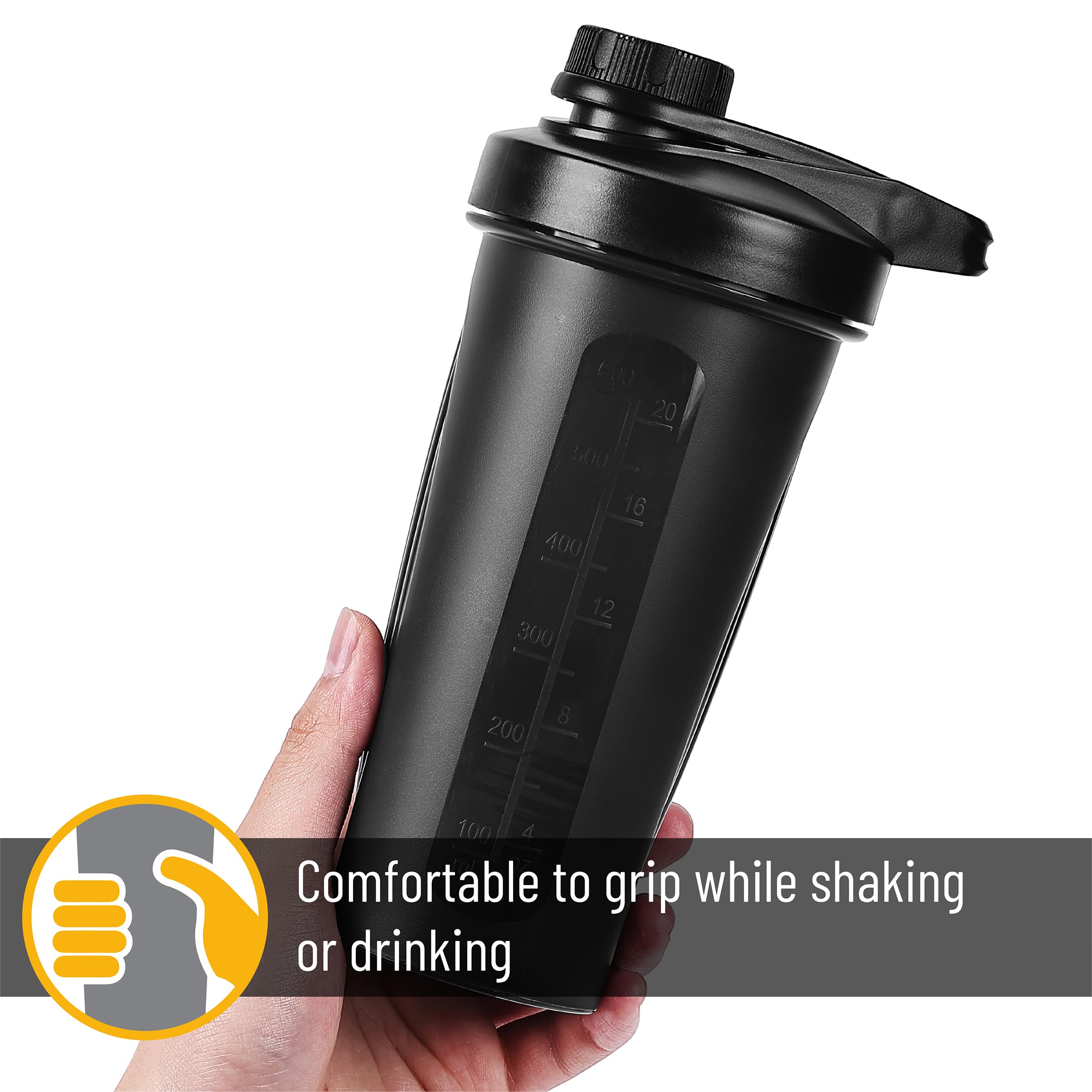 Mr. Pen- Shaker Bottles for Protein Mixes with Twist Cap, 28 oz, Black Protein Shaker Bottle with Wire Whisk Ball, Shaker Cup, Mixer Bottle, Protein Shake Bottles, Protein Bottle, Protein Shake Bottle