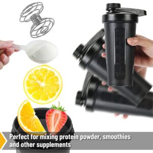 Mr. Pen- Shaker Bottles for Protein Mixes with Twist Cap, 28 oz, Black Protein Shaker Bottle with Wire Whisk Ball, Shaker Cup, Mixer Bottle, Protein Shake Bottles, Protein Bottle, Protein Shake Bottle