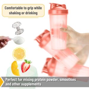 Mr. Pen- Shaker Bottles for Protein Mixes with Twist Cap, 28 oz, Coral Pink Protein Shaker Bottle with Wire Whisk Ball, Shaker Cup, Mixer Bottle, Protein Shake Bottles, Protein Shake Bottle