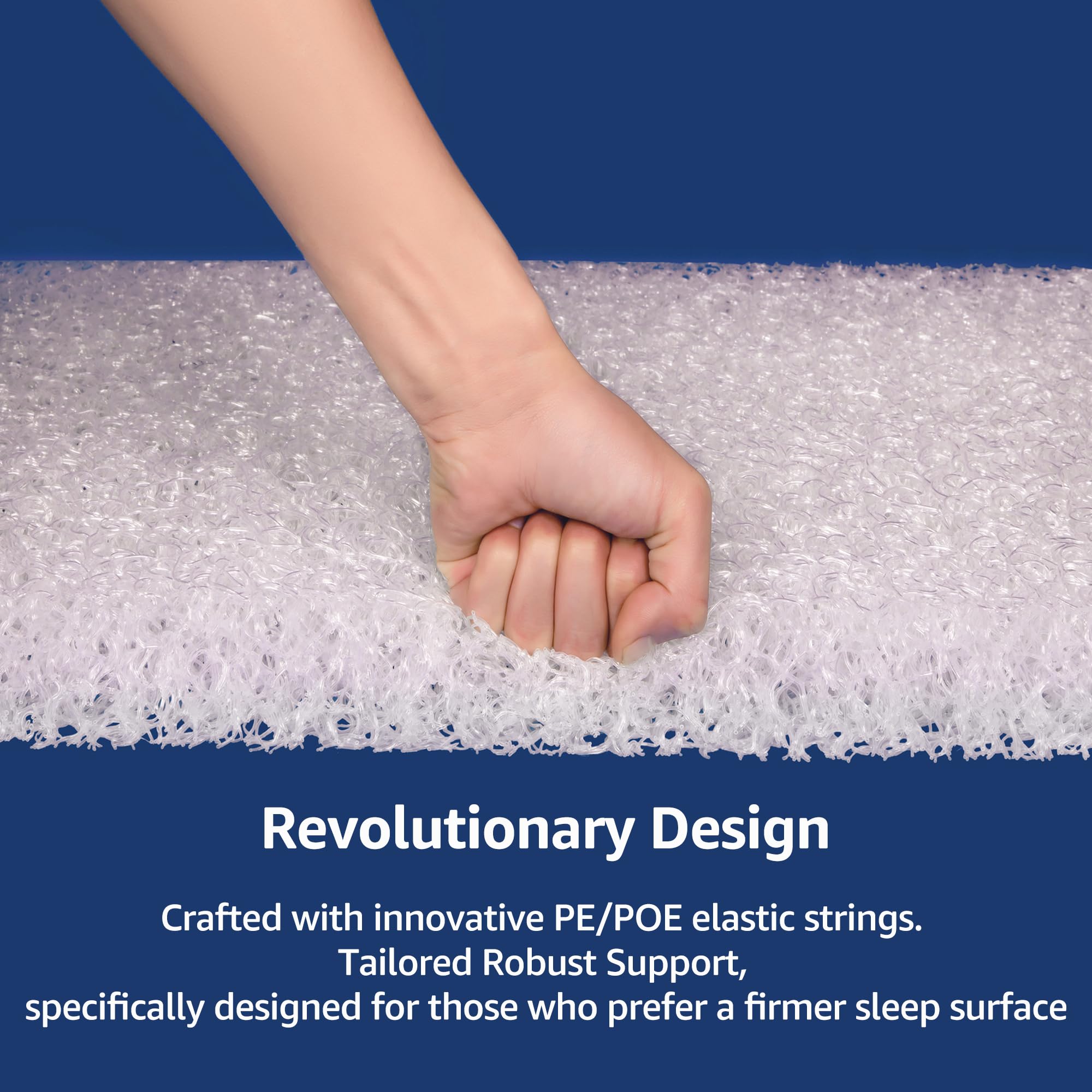 Extra Firm Mattress Topper, 3 Inch Foldable Mattress Queen POE Material from Japan Improvement Over Traditional Gel, Latex, Memory Foam, 100% Washable Breathable Elastic for Back Support 60"x80"