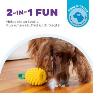 Outward Hound by Planet Dog Dental Pineapple Dental Chew Toy and Interactive Treat Stuffer Durable Dog Toy Stuffable Dog Toy, Yellow