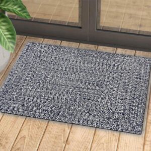 braided rugs 2x3ft washable area rug handmade rope woven farmhouse country cottage reversible accent entryway indoor rug doormat for high traffic areas