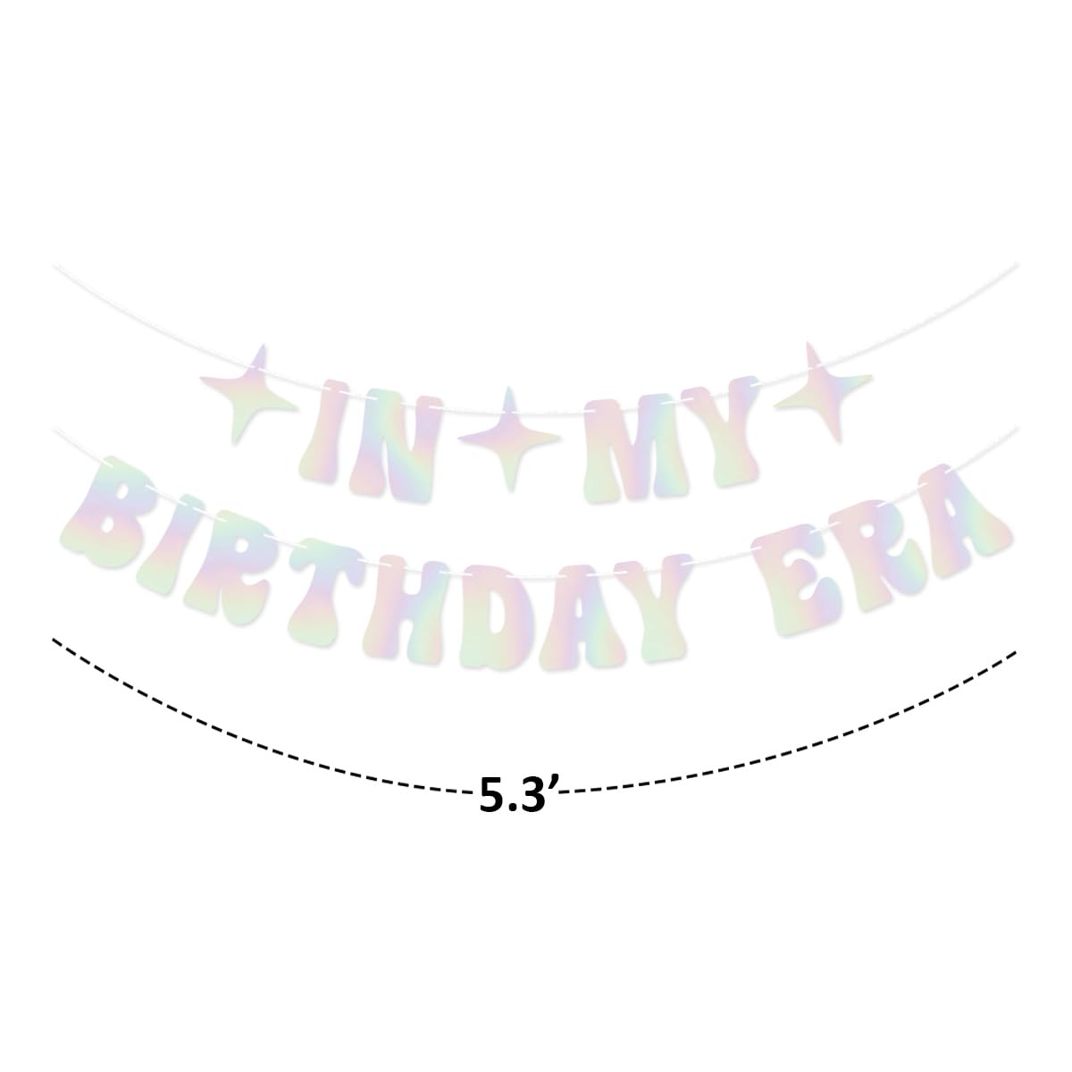 Holographic In My Birthday Era Banner for Singer Birthday Party Decorations