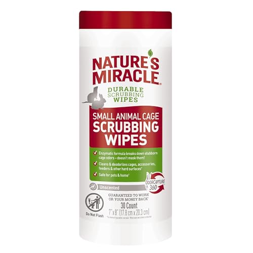 Nature's Miracle Small Animal Cage Scrubbing Wipes 30Ct