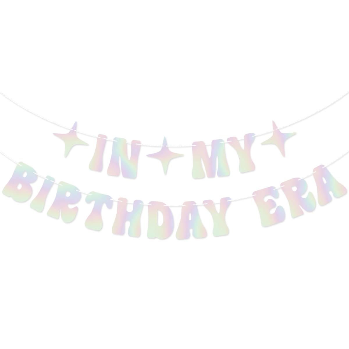 Holographic In My Birthday Era Banner for Singer Birthday Party Decorations