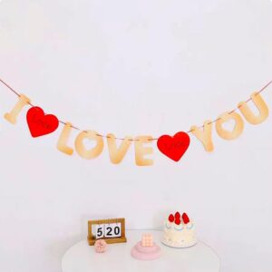 I LOVE YOU Banner for Valentine's Day Proposal Birthday Courtship Engagement Wedding Anniversary Bridal Party Decorations