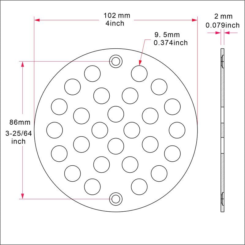 Bropury 4-Inch Screw-in Shower Strainer Drain Cover Replacement Hair Floor Strainer Floor Drain Floor Drainer Cover Bathtub Drain Strainers (White)