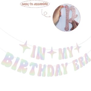 Holographic In My Birthday Era Banner for Singer Birthday Party Decorations