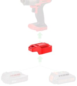 novaquantic adapter for bauer 20v tools - compatible with porter cable 20v pcc680 and black & decker lbxr20 20v max (not older 18v) batteries for power supply (no charging function) - 1 adapter only