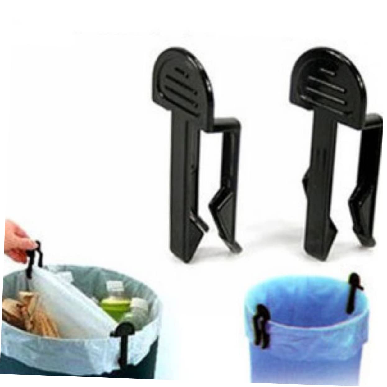 Garneck 50pcs Trash Can Clip Trashcan Garbage Bag Clamp Trash Can Stabilizer Snack Sealing Clip Waste Bins Clips Trash Can Clamp Food Storage Bag Clip Garbage Bag Clips Heavy Holder