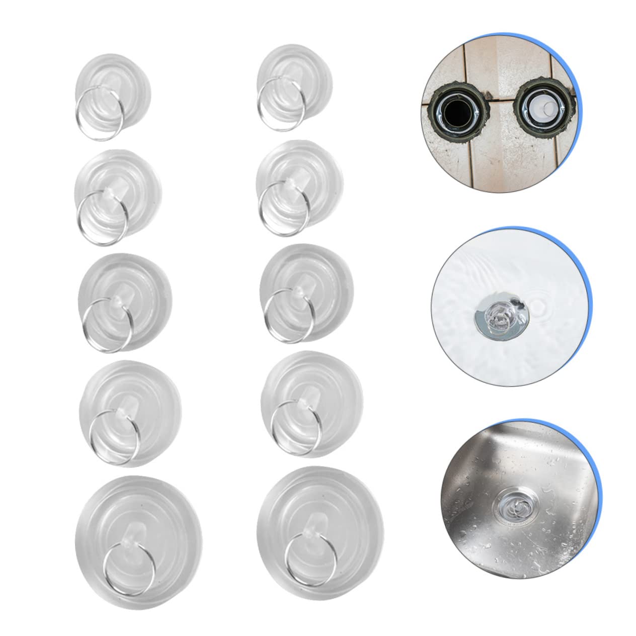 40 Pcs Bathtub Plugs Rubber Sink Plug Bath Plugs Sink Stopper with Ring Sink Plug for Bathroom Bathtub Stoppers Basin Plug Drain Stopper Kitchen Sink Plug Kitchen Sink Stopper