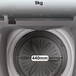 KRIB BLING Full-Automatic Washing Machine with LED Display 25 lbs Portable Washer 10 Wash Program & 8 Water Level Drain Pump Ideal for Camping, Apartment, Dorm Grey