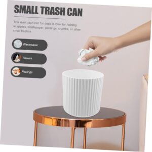 Ciieeo Kitchen Trash Can Garbage Can Trash Can for Car Table Waste Bin Garbage Container Living Room Trash Can Reusable Bathroom Trash Can Mini White Household Plastic Trash Basket