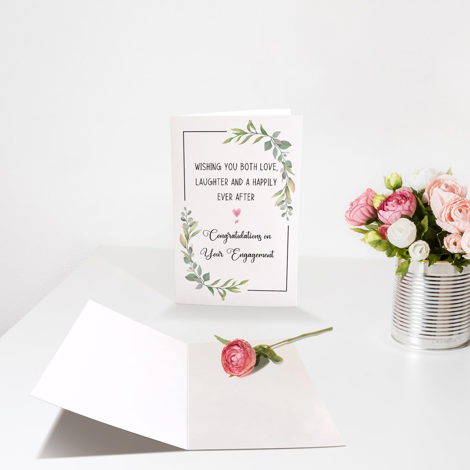 Chenive Engagement Card for Couples, Engaged Card for Her Him, Congratulations on Your Engagement Card, Wishing You Both Love Laughter And A Happily Ever After