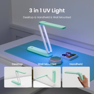 Resiners UV Light for Resin Curing, UV Resin Light, Wireless & Rechargeable UV Lamp, 3-in-1 Uses, Foldable Blacklight Ultraviolet LED, Craft Supplies Tools for Resin Molds, Jewelry Making, DIY Decor