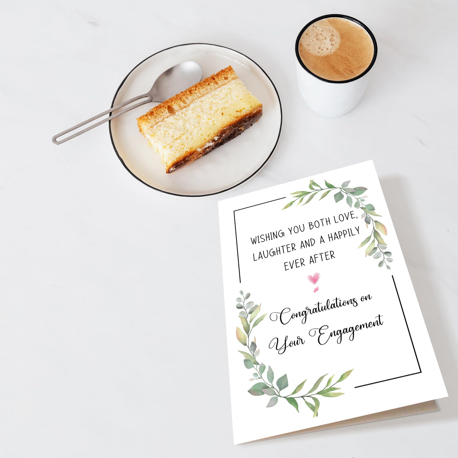 Chenive Engagement Card for Couples, Engaged Card for Her Him, Congratulations on Your Engagement Card, Wishing You Both Love Laughter And A Happily Ever After