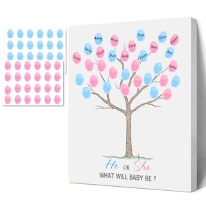 sirjiera baby fingerprint guest book, baby gender reveal fingerprint tree, baby gender reveal party decorations, baby shower party game ideas, baby shower for expectant mothers