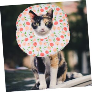 DOITOOL 3pcs Elizabeth Circle Cat Protective Collar Dog Soft Cone Grooming Neck Cone Puppies Collars Pet Collar After Surgery Cat Wound Healing Collar Cat Collar Kitten White Fabric