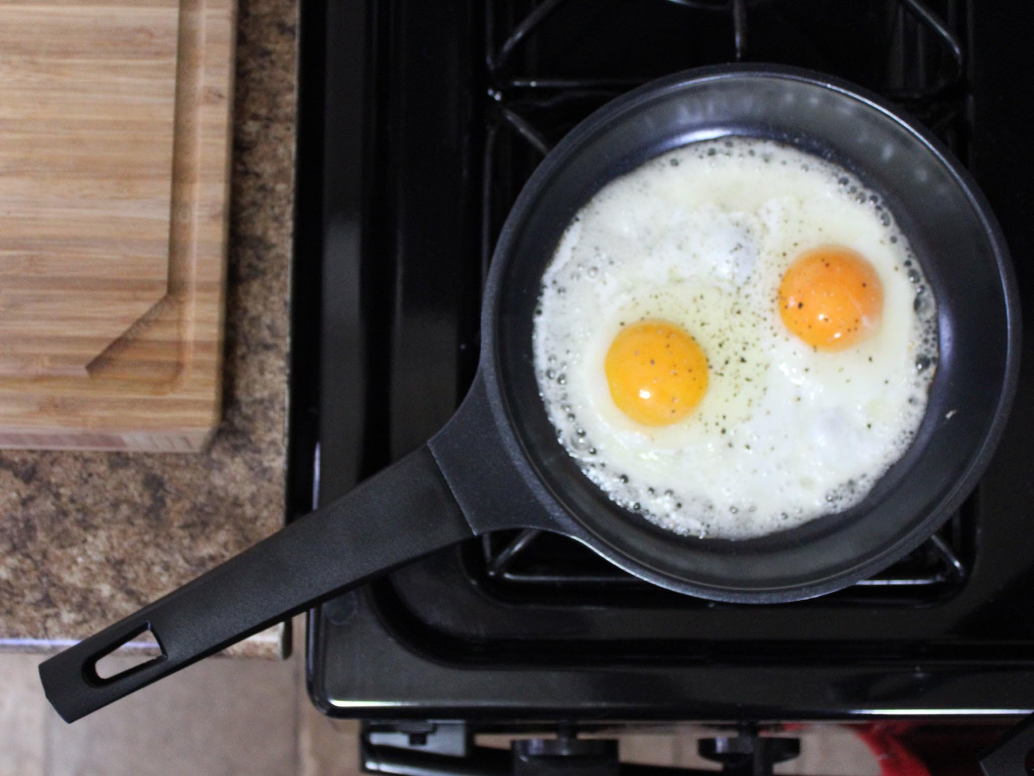 Evaco/Cast 2-PIECE SET CERAMIC, 8"" FRYING PAN + 12"" FRYING PAN, Black, ES2030