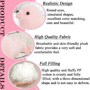 zhidiloveyou Seal Plush Stuffed Animal Pink Cute Seal Toy Pillow Kawaii Doll for Kids, 9 inch