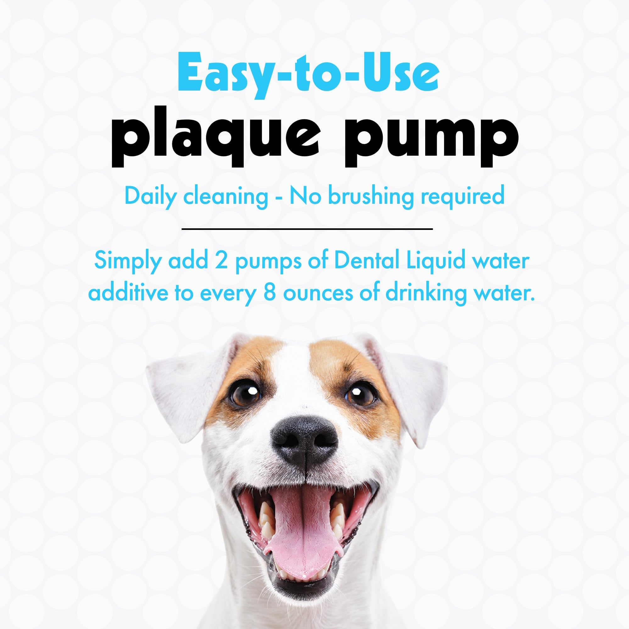 Petkin Dental Liquid Plaque Pump, 16 Fl Oz - Dental Water Additive Cleans Pet's Teeth, Gums, Plaque & Freshens Breath - Invisible Formula Has No Taste, Color, or Smell - for Dogs and Cats