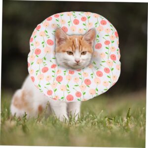 DOITOOL 3pcs Elizabeth Circle Cat Protective Collar Dog Soft Cone Grooming Neck Cone Puppies Collars Pet Collar After Surgery Cat Wound Healing Collar Cat Collar Kitten White Fabric