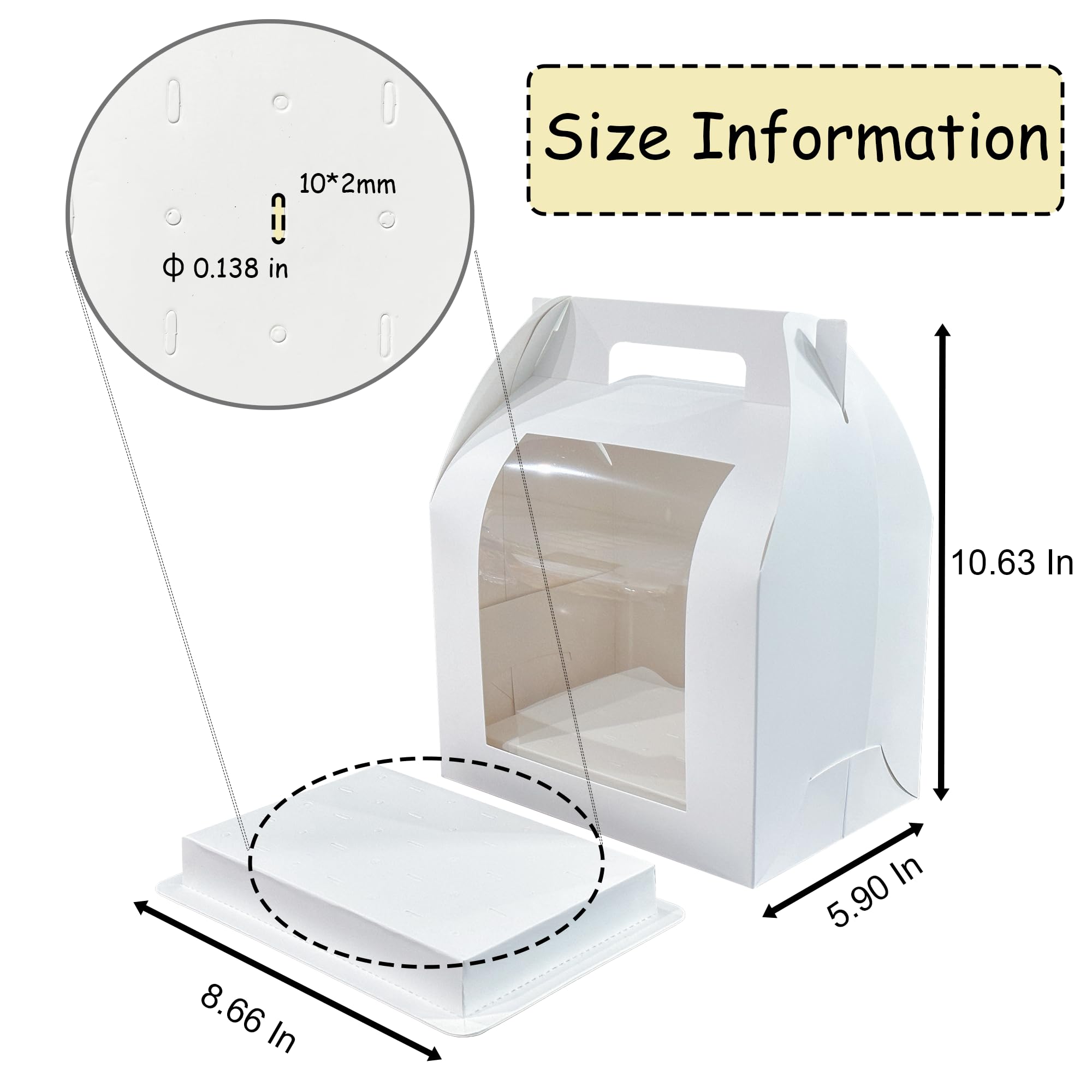 Hzzycaxli 4 Pack Portable Cake Pop Holder Boxes,Cake Pop Boxes Packaging, Cake Pop Display Stand with Clear Window,white Cakesicle boxes