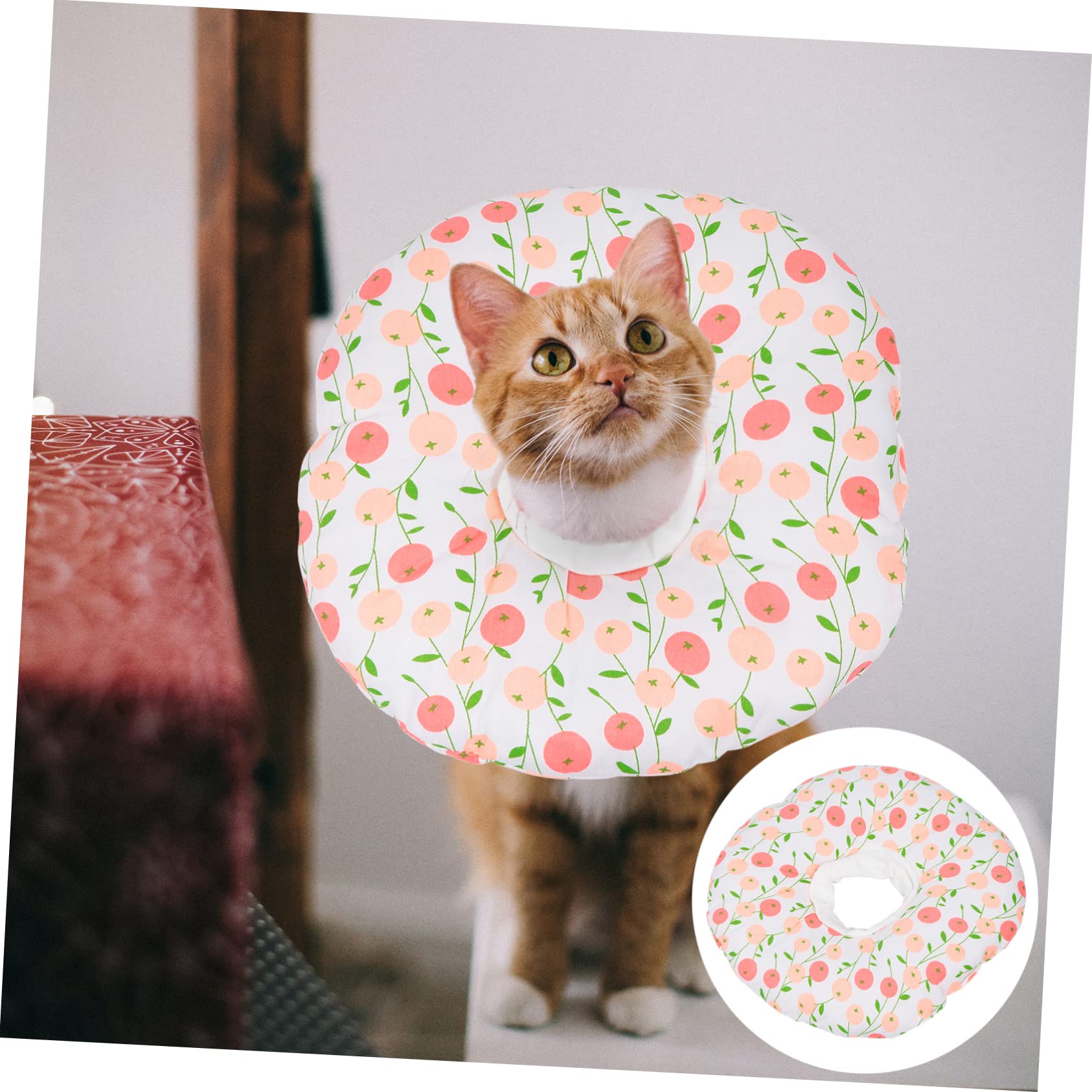 DOITOOL 3pcs Elizabeth Circle Cat Protective Collar Dog Soft Cone Grooming Neck Cone Puppies Collars Pet Collar After Surgery Cat Wound Healing Collar Cat Collar Kitten White Fabric