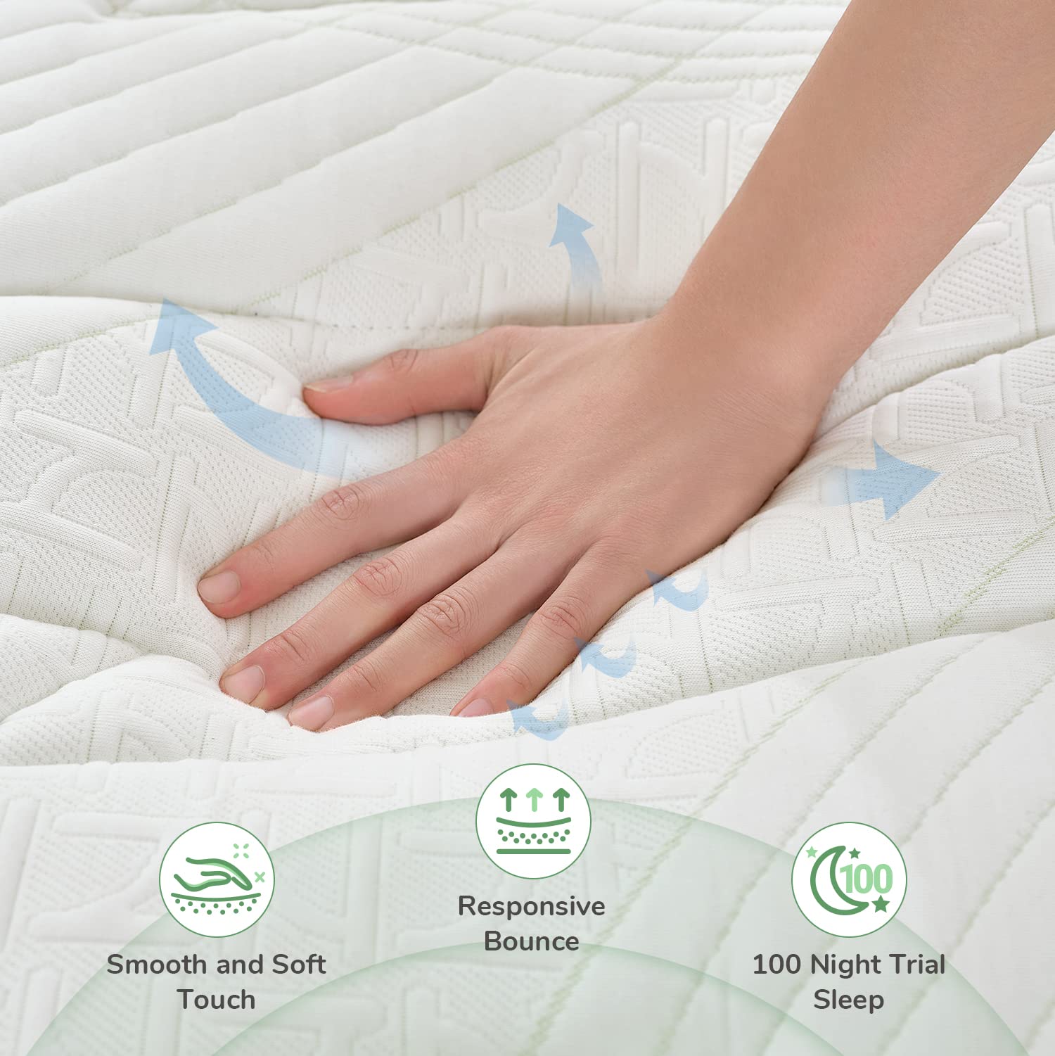 Novilla Twin Size Mattress 12 Inch Hybrid Mattress with Gel Memory Foam & Pocketed Coil for Pressure Relief & Motion Isolation Medium Soft Twin Bed Mattress in a Box Amenity